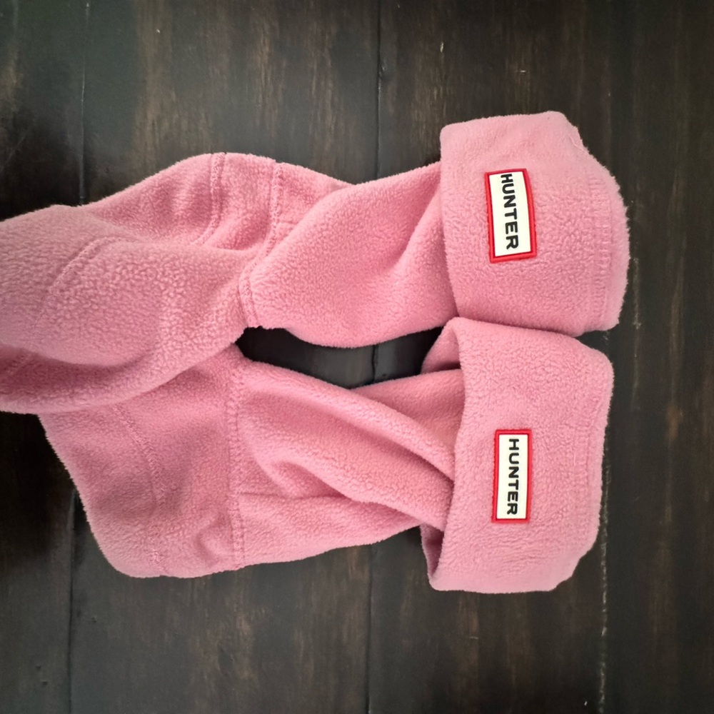 Hunter Pink Fleece Boot Socks Accessories